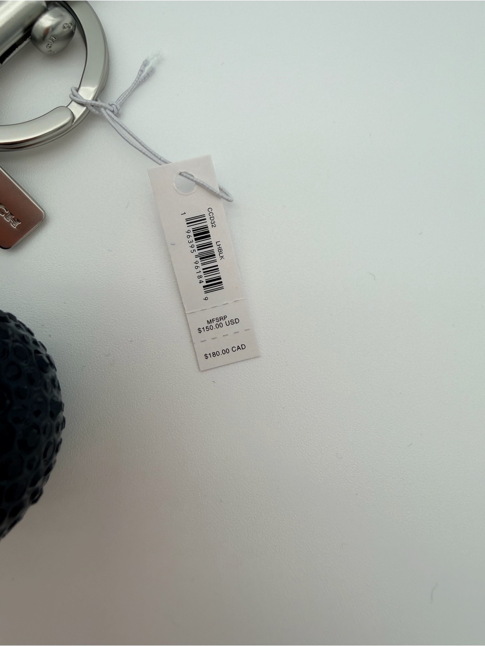 COACH Black Crystal Cherry Key Ring Charm CCD32 - Picture 5 of 5